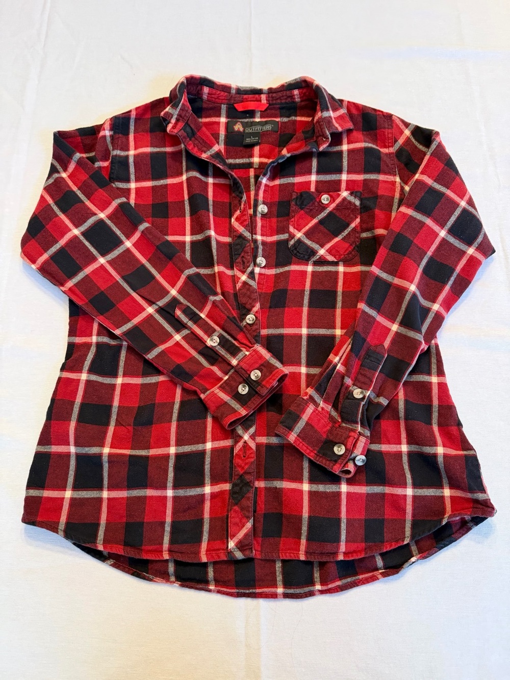 AW Outfitters 100% Cotton Woman’s L Plaid Button Down